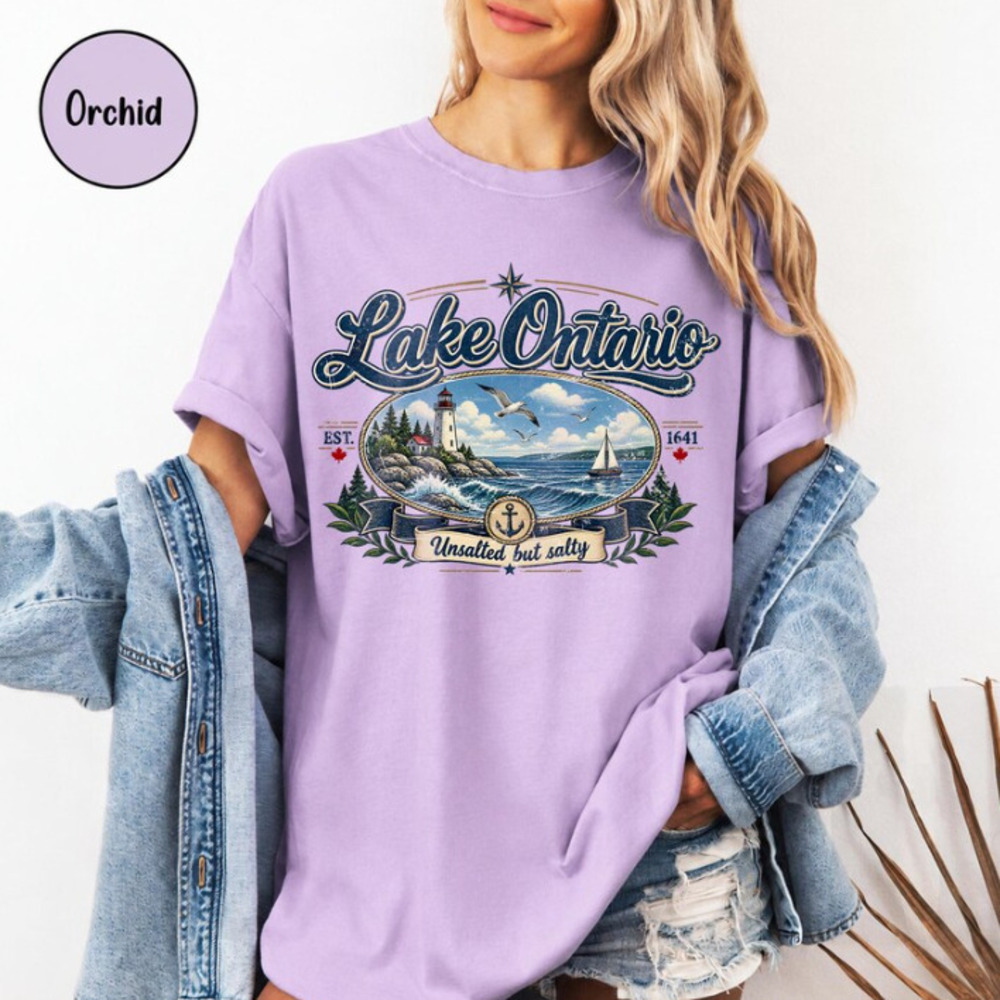 Lake Ontario Great Lakes Comfort Colors Shirt, Subtle Fdt Lake Ontario Tee